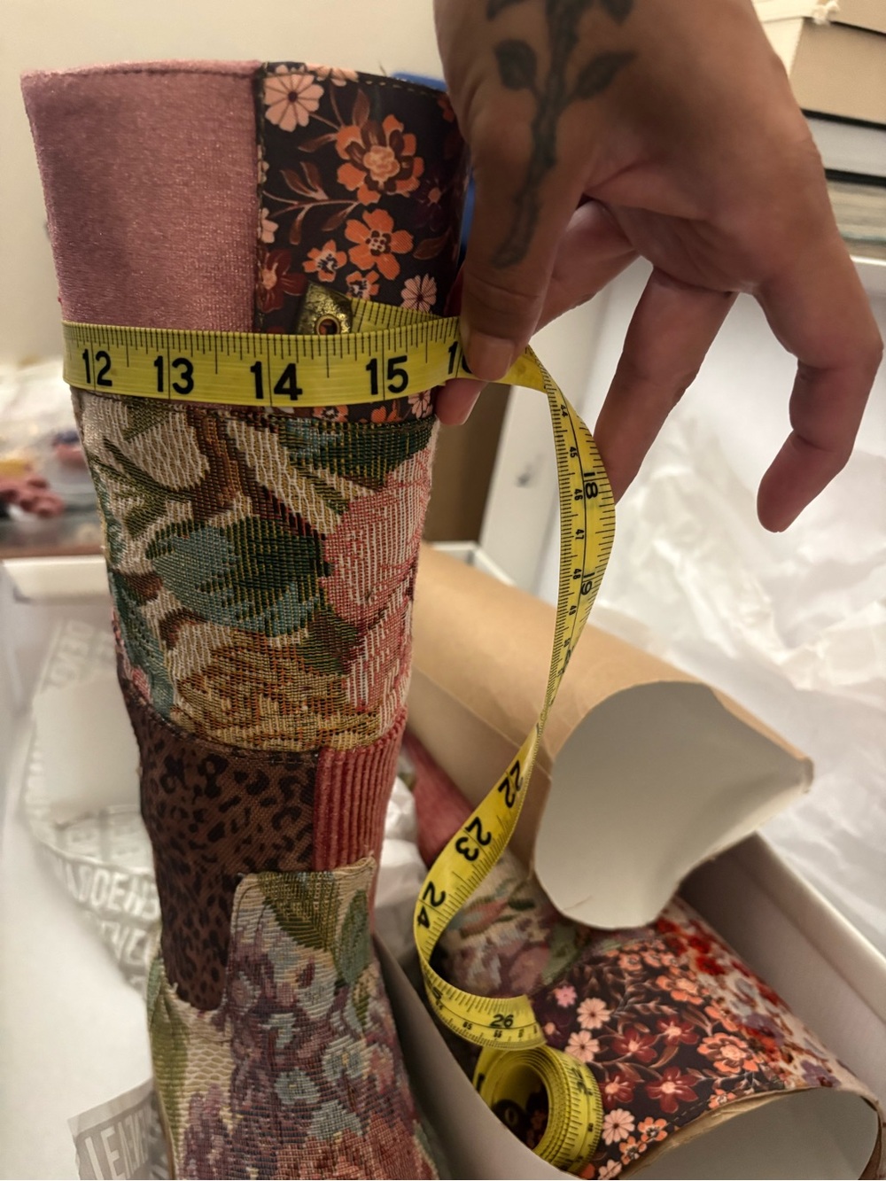 Steve Madden Floral Patchwork boot - Picture 14 of 15